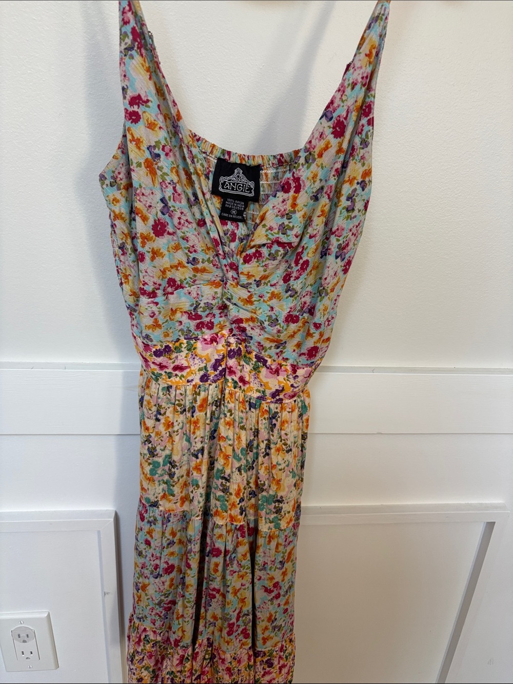 Angie Women's Twist Front Tiered Dress size medium